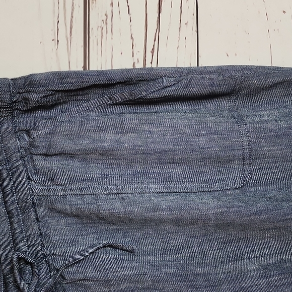 Loft Pull On Wide Leg Cropped Linen Size Large - Picture 3 of 6